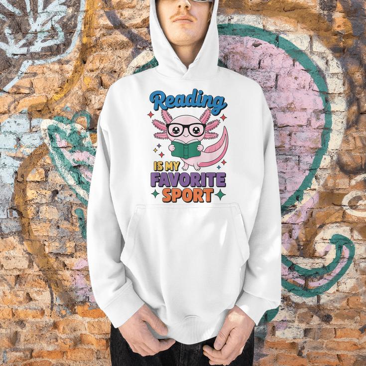 Cute Axolotl Reads Books Reading Is My Favorite Sport Book Men Hoodie Cute Axolotl Reads Books Reading Is My Favorite Sport Book Men Hoodie