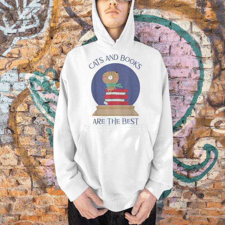 Cute CATS AND BOOKS ARE THE BEST SNOW GLOBE Men Hoodie