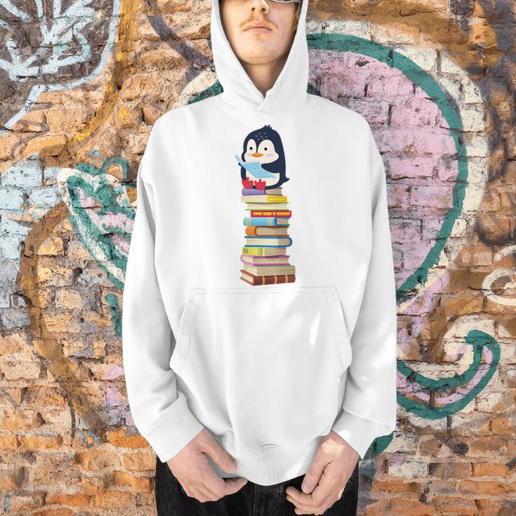 Cute Reading Penguin Women's Tops Book Lovers Men Hoodie