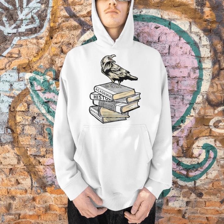 Dark Academia Aesthetic Raven Crow On Old Vintage Books Men Hoodie Dark Academia Aesthetic Raven Crow On Old Vintage Books Men Hoodie