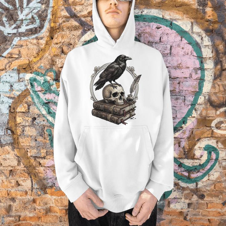 Dark Academia Raven Skull Books Men Hoodie