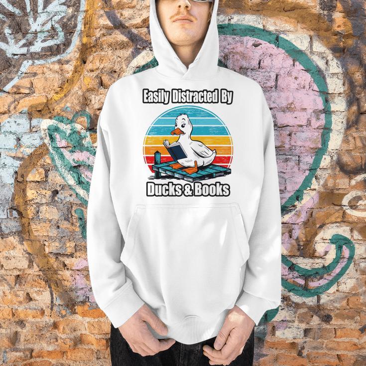Ducks Books Lover Easily Distracted By Ducks & Books Men Hoodie