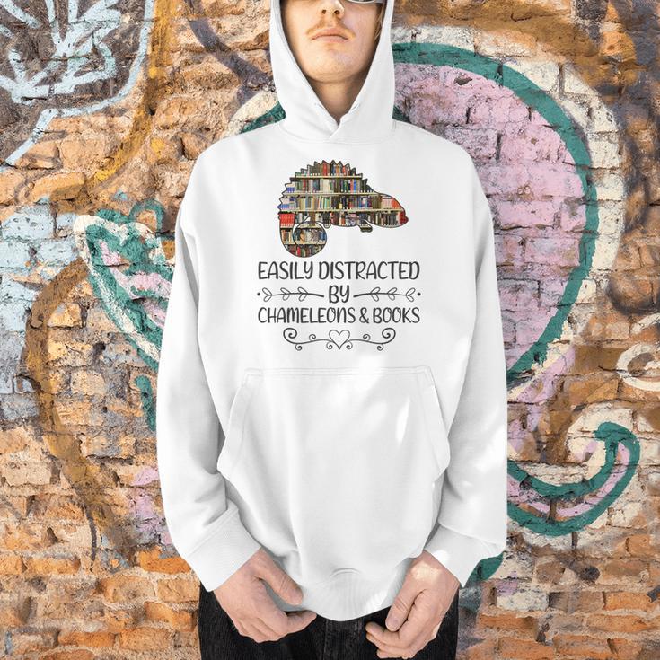 Easily Distracted By Chameleons And Books Men Hoodie Easily Distracted By Chameleons And Books Men Hoodie