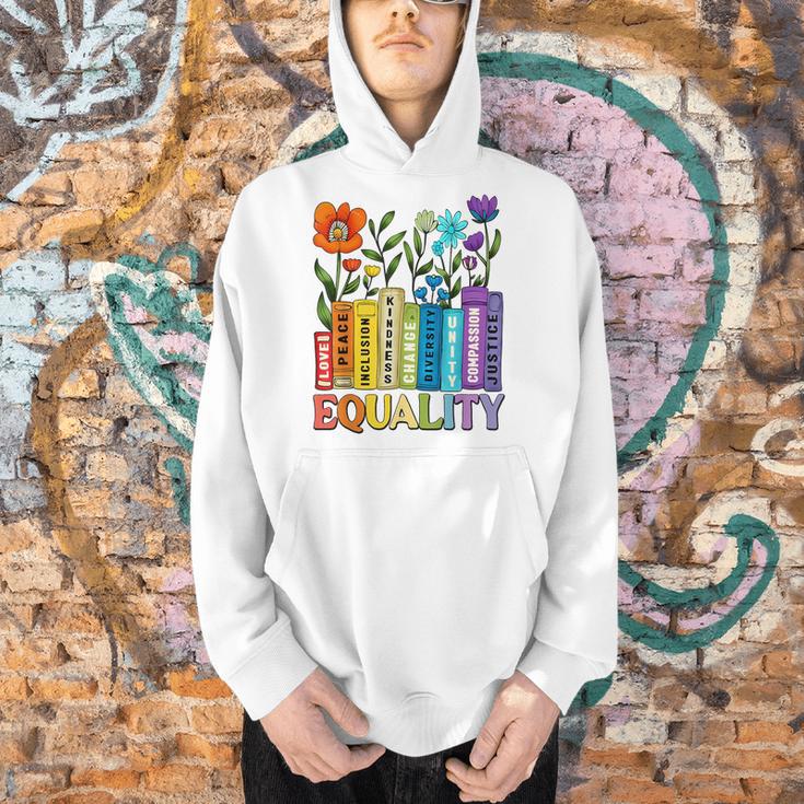 Equality Books Wildflower Rainbow LGBT Lesbian Gay Pride Men Hoodie Equality Books Wildflower Rainbow LGBT Lesbian Gay Pride Men Hoodie