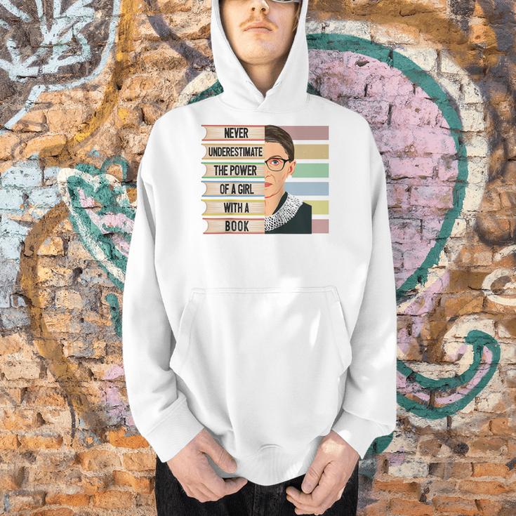 Feminist Ruth Bader Ginsburg RBG Quote Girl With Book Women Raglan Baseball Tee Men Hoodie
