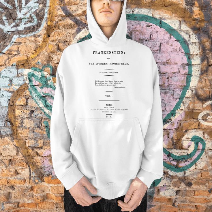 Frankenstein Title Page Tees Literary Book Men Hoodie
