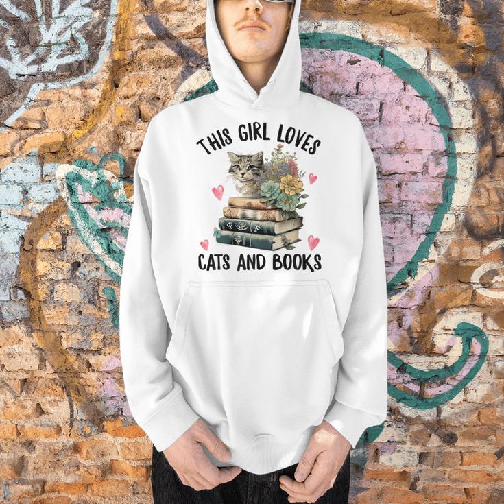 This Girl Loves Cats And Books Cat Watercolor Men Hoodie This Girl Loves Cats And Books Cat Watercolor Men Hoodie