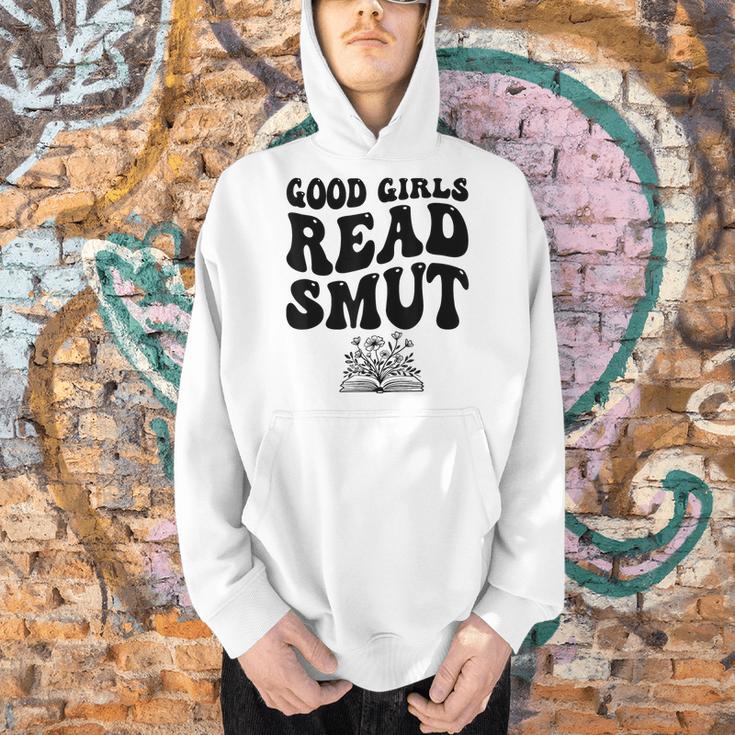 Good Girls Read Smut Book Flower Good Reader Saying Men Hoodie