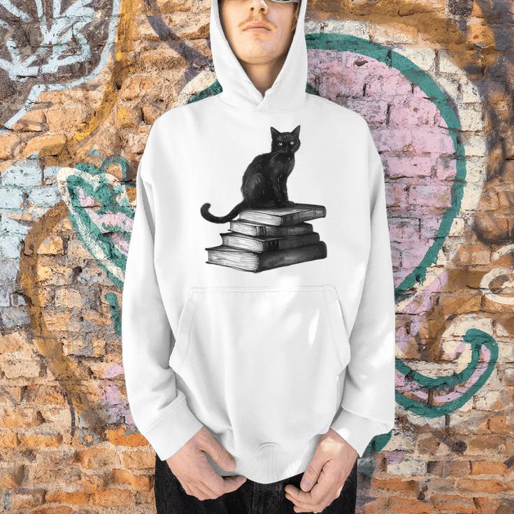 Goth Mystical Gothic Books & Cat Men Hoodie Goth Mystical Gothic Books & Cat Men Hoodie