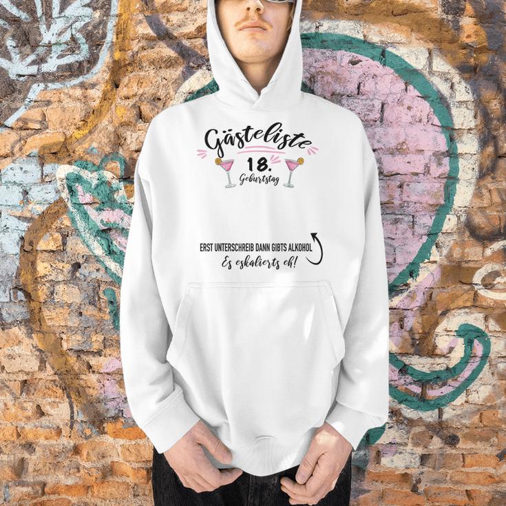 Guest Book 18th Birthday Party Girl Finally Adult Men Hoodie
