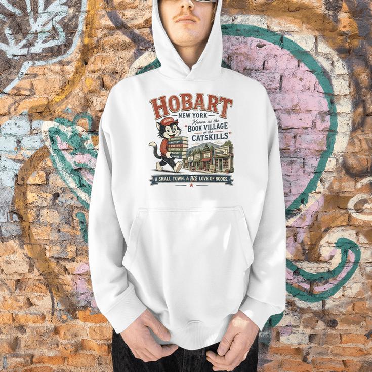 Hobart NY Book Village Of Catskills Vintage Mascot Logo Men Hoodie