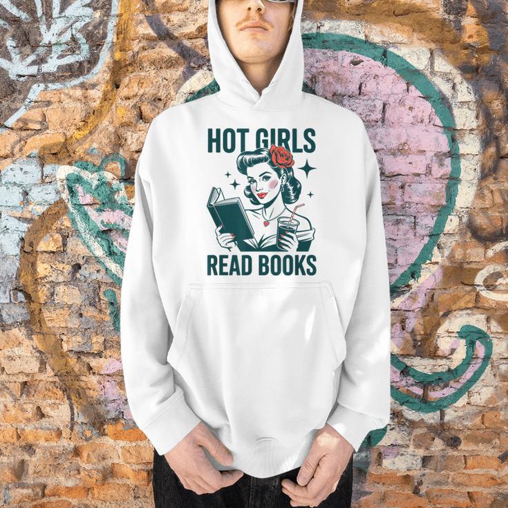 Hot Girls Read Books Bookworm Librarian Humor Men Hoodie