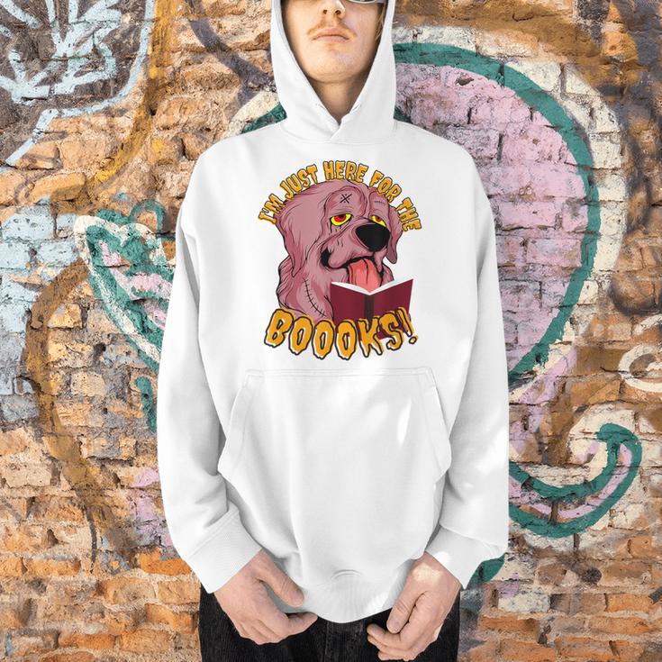I'm Just Here ForThe BOOOKS Zombie Dog Reading a Book Men Women Kids Men Hoodie I'm Just Here ForThe BOOOKS Zombie Dog Reading a Book Men Women Kids Men Hoodie