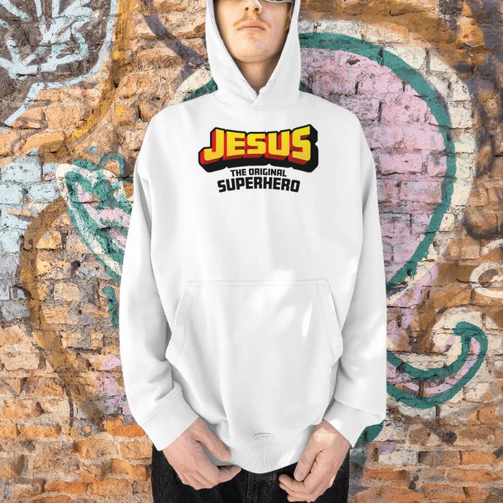 Jesus The Original Superhero Comic Book Christian Faith Men Hoodie