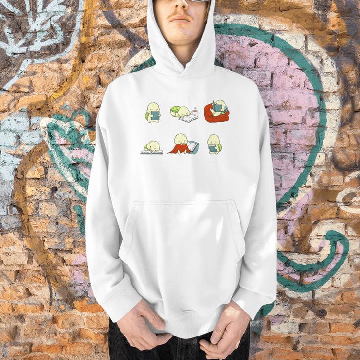 Just Bookworm Things Nerd Reading Book Tortoise Turtle Books Men Hoodie