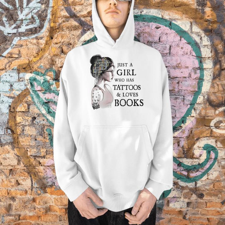 Just A Girl Who Has Tattoos And Loves Books Men Hoodie Just A Girl Who Has Tattoos And Loves Books Men Hoodie