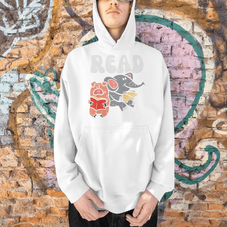 Kids Pig Elephant Reading Cute Book Lover Bookworm Boys Girls Kid Performance Men Hoodie Kids Pig Elephant Reading Cute Book Lover Bookworm Boys Girls Kid Performance Men Hoodie