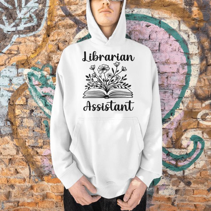 Librarian Assistant Cute Floral Book Reader Graphic Women Men Hoodie
