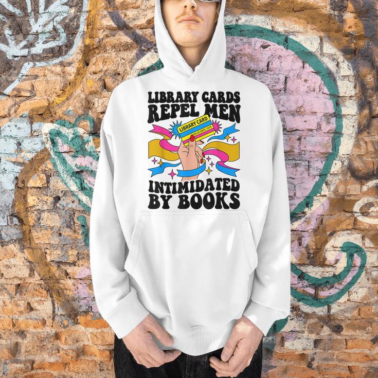 Library Cards Repel Men Intimidated By Books Sassy Reader Men Hoodie
