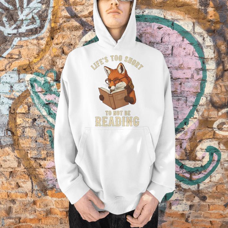 Life’s Too Short To Not Be Reading Cute Fox Book Lover Premium Tri-Blend Men Hoodie