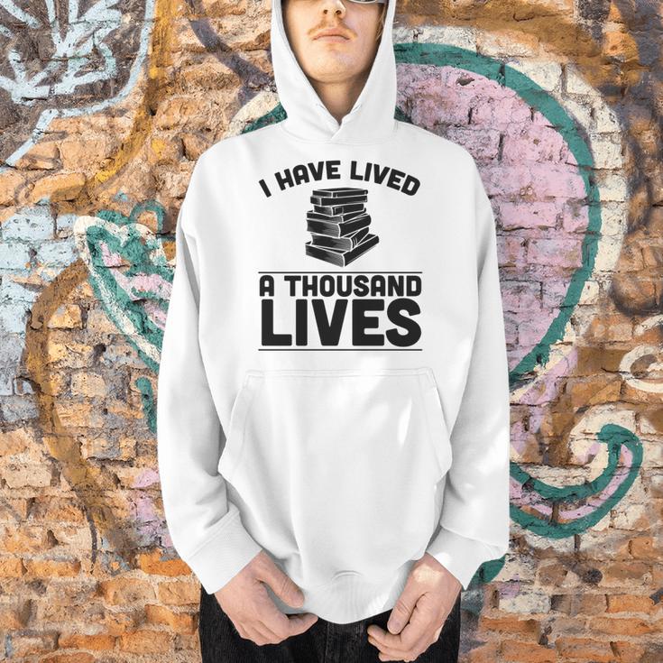 I Have Lived A Thousand Lives Trendy Book Reading Literary Men Hoodie