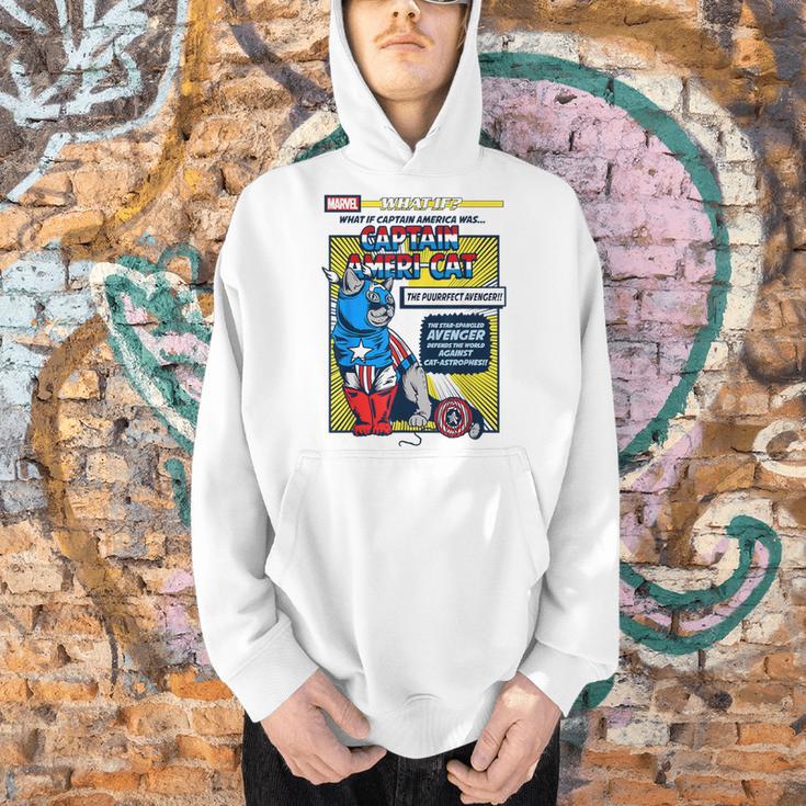 Marvel What If Captain Ameri-Cat Comic Book Cover Men Hoodie
