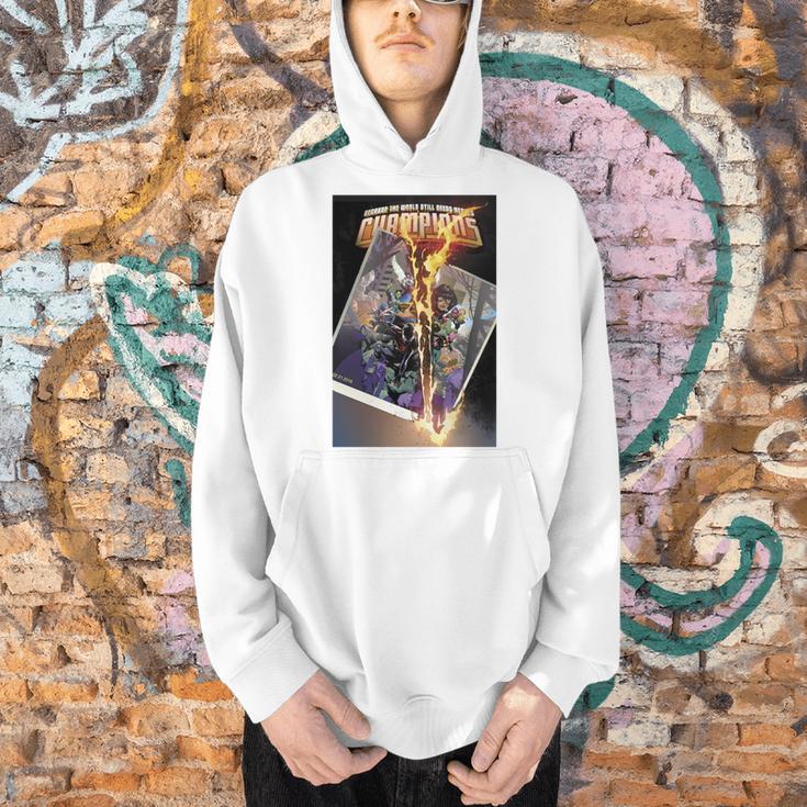 Marvel Comixology Champions Unlimited Comic Book Cover Comfort Colors Crop Top Men Hoodie Marvel Comixology Champions Unlimited Comic Book Cover Comfort Colors Crop Top Men Hoodie
