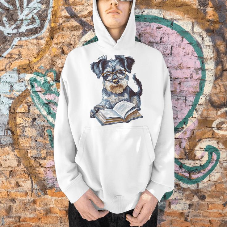 Nerdy Schnauzer Dog Book Lover Glasses Cute Pet For Men Women Kids Men Hoodie Nerdy Schnauzer Dog Book Lover Glasses Cute Pet For Men Women Kids Men Hoodie