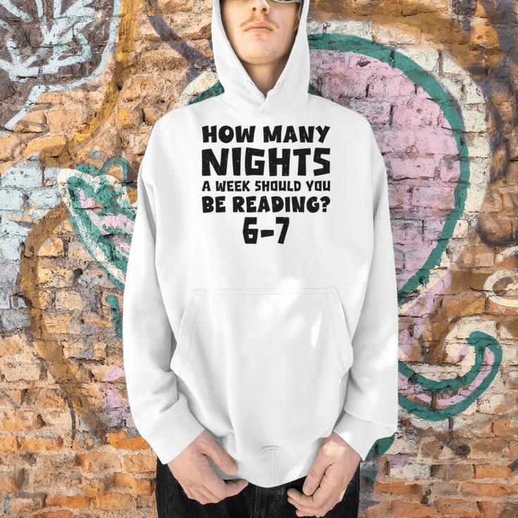 How Many Nights A Week Should You Be Reading 6-7 Book Lover Premium Tri-Blend Men Hoodie How Many Nights A Week Should You Be Reading 6-7 Book Lover Premium Tri-Blend Men Hoodie