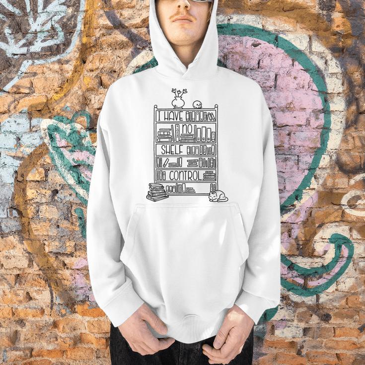I HAVE NO SHELF CONTROL Reading Books Meme ON BACK Men Hoodie