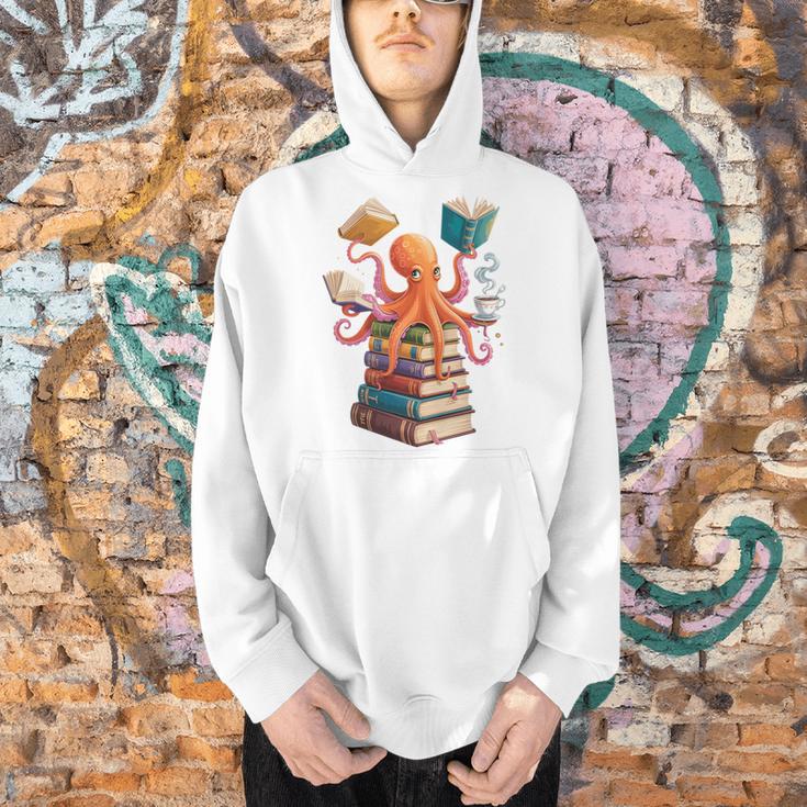 Octopus Book Reading Book Reader Ocean Octopus Premium Tri-Blend Men Hoodie Octopus Book Reading Book Reader Ocean Octopus Premium Tri-Blend Men Hoodie