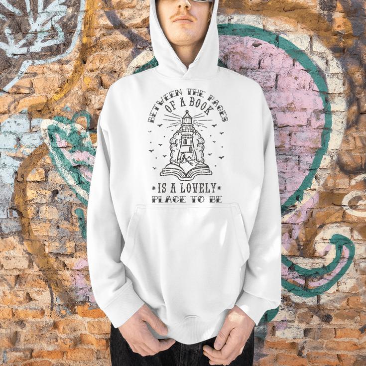 BETWEEN THE PAGES OF A BOOK IS A LOVELY PLACE TO BE Meme Men Hoodie