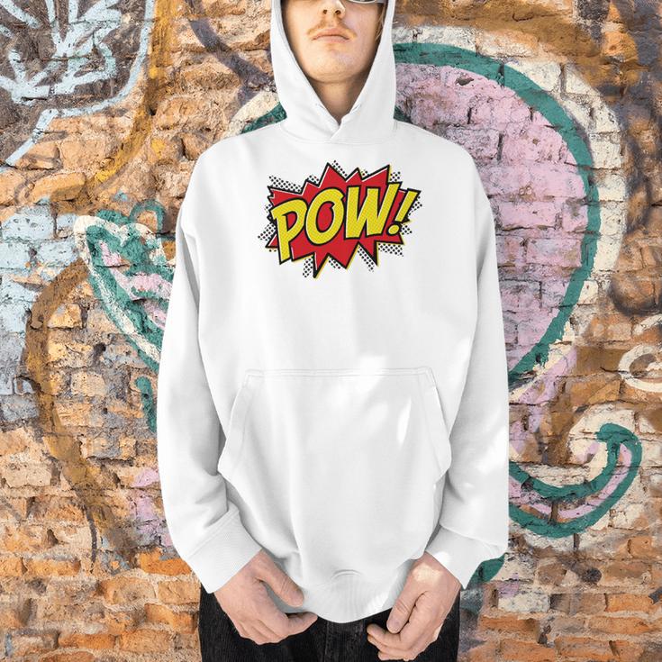 POW Comic Book Font Action Hero BAM BANG BOOM POW Men Hoodie POW Comic Book Font Action Hero BAM BANG BOOM POW Men Hoodie