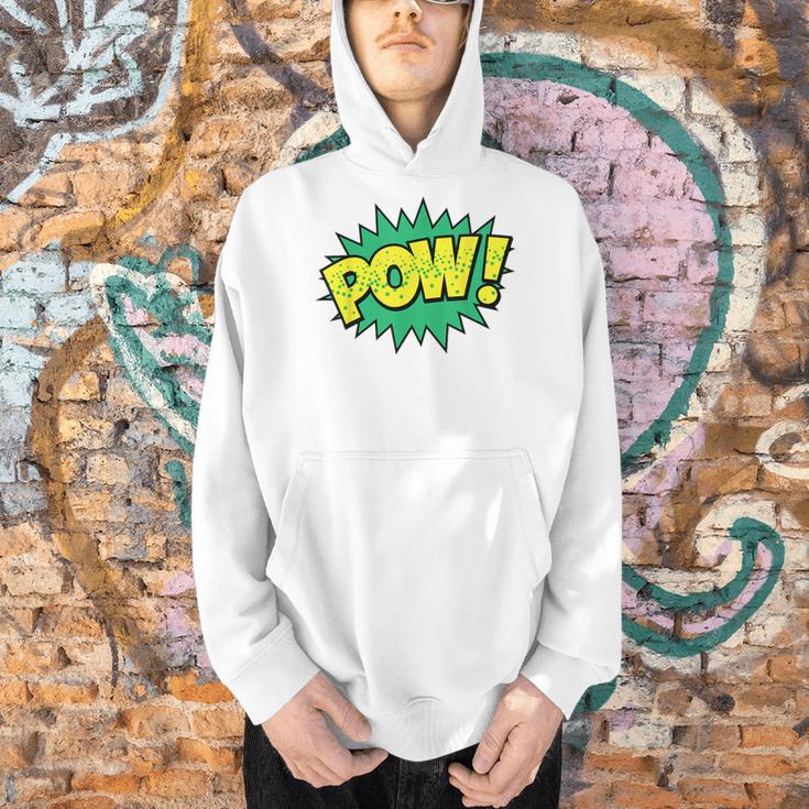 POW Vintage Superhero Comic Book Sound Effect Tshirt Men Hoodie