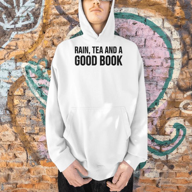 Rain Tea And A Good Book Reading Lover Men Hoodie