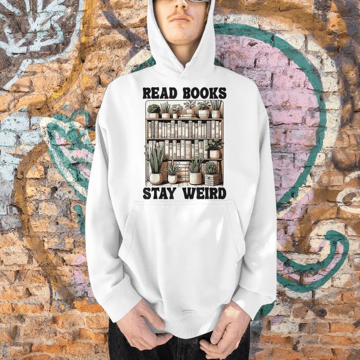 Read Books Stay Weird Book Lover Reading Men Hoodie