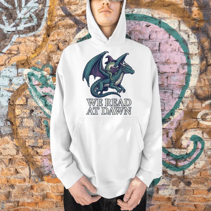 We Read At Dawn Frog Riding Dragon Book Lover Art Comfort Colors Crop Top Men Hoodie