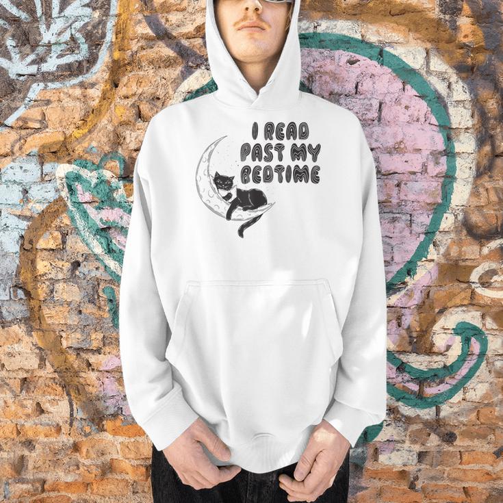 I Read Past My Bedtime Reading Cat Book Lover Men Hoodie