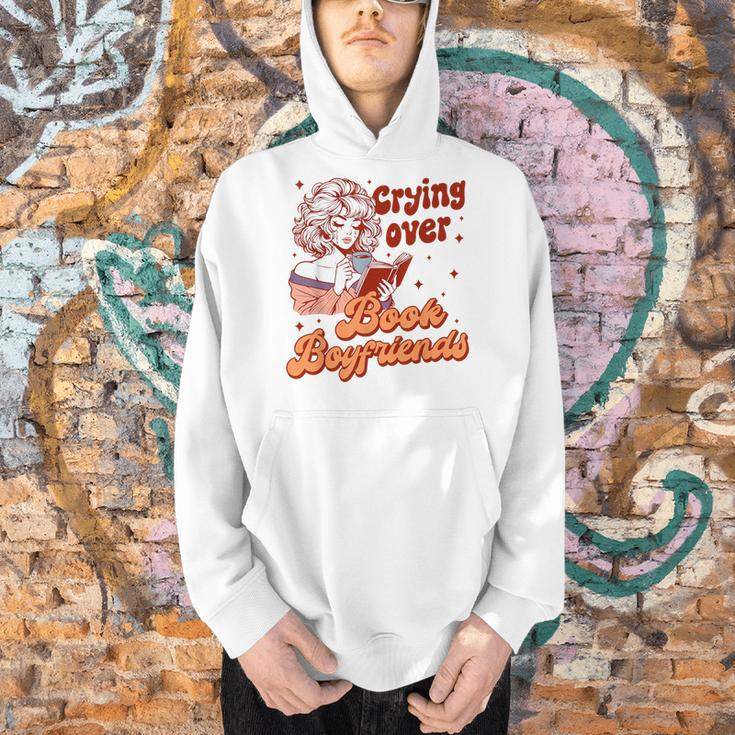 Reading Book Lover Bookish Crying Over Book Boyfriends Men Hoodie