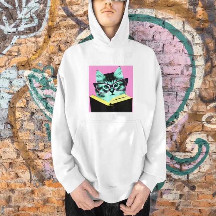 Reading Kitty I Like Books Men Hoodie