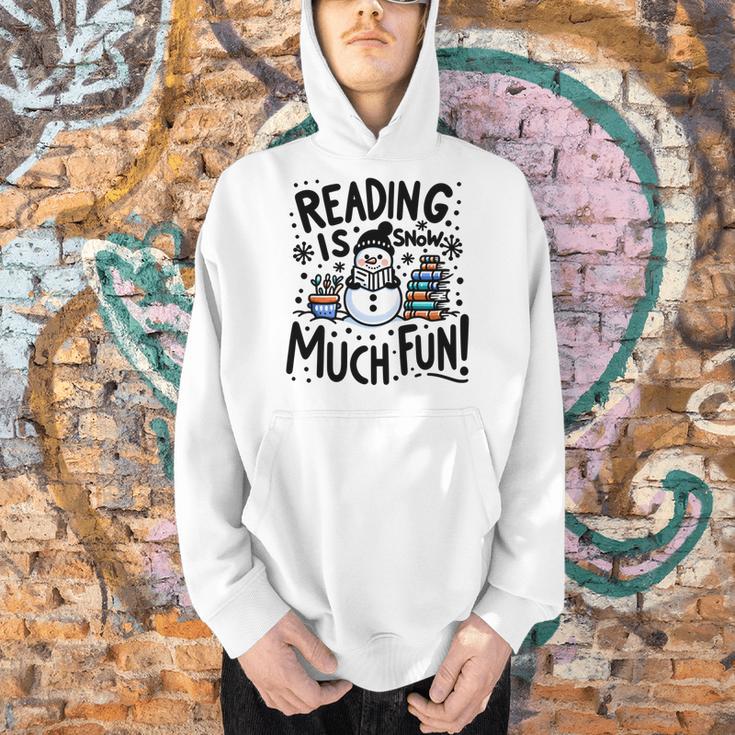 Reading Is Snow Much Fun Winter Bookworm Loves Reading Book Men Hoodie