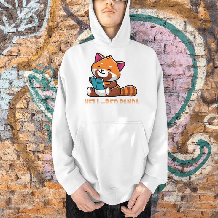 Well Red Panda Shirt Bookworm Reading Books Panda Men Hoodie