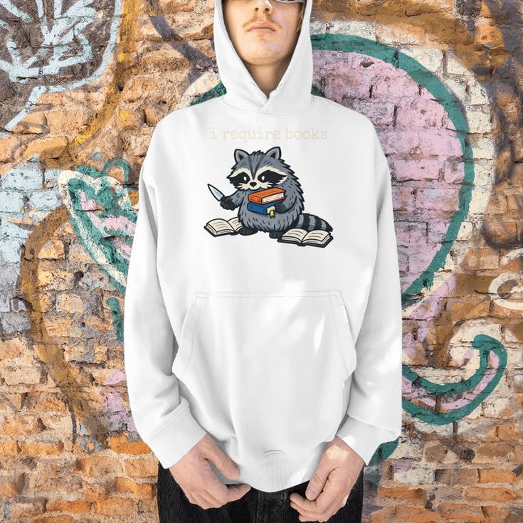 I Require Books Raccoon Men Hoodie