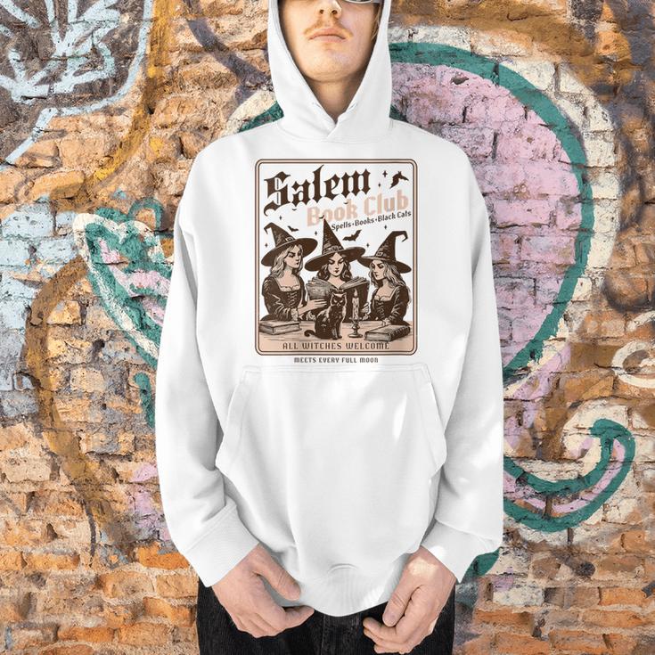 Salem Book Club Bookish Halloween Retro Salem Witch Book Men Hoodie