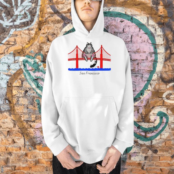 San Francisco Cat Golden Gate Bridge Book Lover Vintage Men Hoodie San Francisco Cat Golden Gate Bridge Book Lover Vintage Men Hoodie