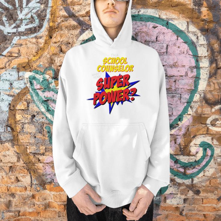 School Counselor Teacher Superhero Superpower Comic Book Premium Tri-Blend Men Hoodie