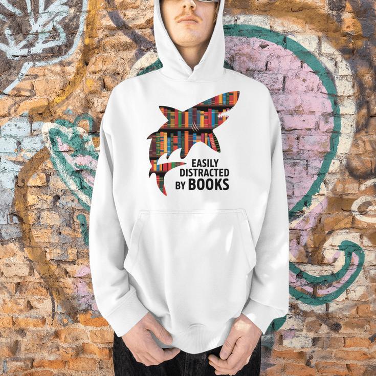Shark Costume Teens Books Nerds Shark Stuffed Animal Sharks Men Hoodie
