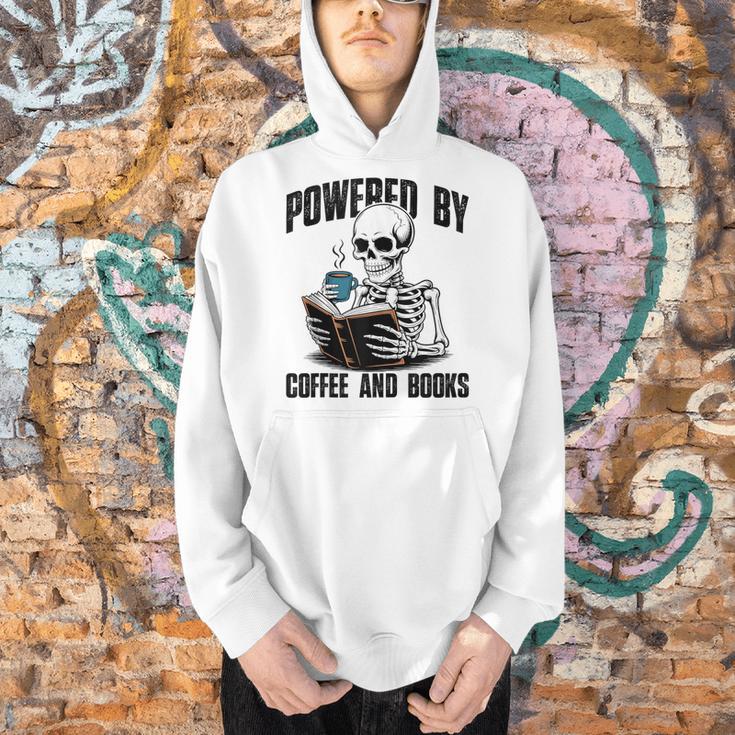 Skeleton Reading Book With Coffee Men Hoodie Skeleton Reading Book With Coffee Men Hoodie
