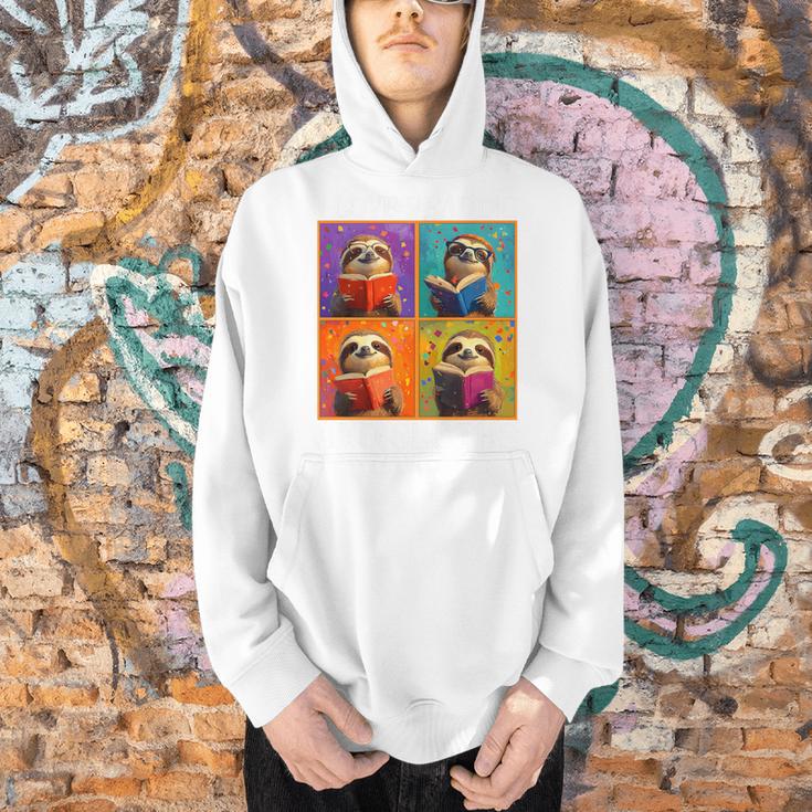 Sloth Love Reading And Sloths Child Book Lover Premium Tri-Blend Men Hoodie