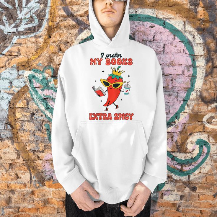 Smut Reader I Prefer My Books Extra Spicy Spicy Book Chili Men Hoodie
